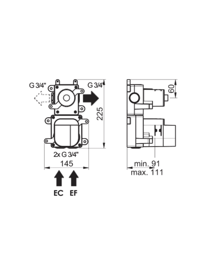 Box 1 voie thermostatique Naja Horus