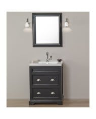 Meuble lavabo 71 cm en pin et miroir Trendy Aqua Prestige