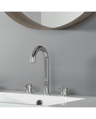 Mélangeur lavabo 3 trous vidage clic-clac Minoé Horus Mélangeur lavabo 3 trous vidage clic-clac Minoé Horus