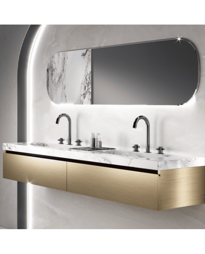 Mélangeur lavabo 3 trous vidage clic-clac Minoé Horus Mélangeur lavabo 3 trous vidage clic-clac Minoé Horus