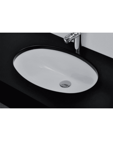 Lavabo sous plan arrondi Bleu Provence