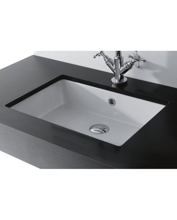 Lavabo sous plan rectangulaire P38.5 Bleu Provence