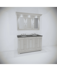 Meuble lavabo 2 vasques et miroir Bristol Aqua Prestige