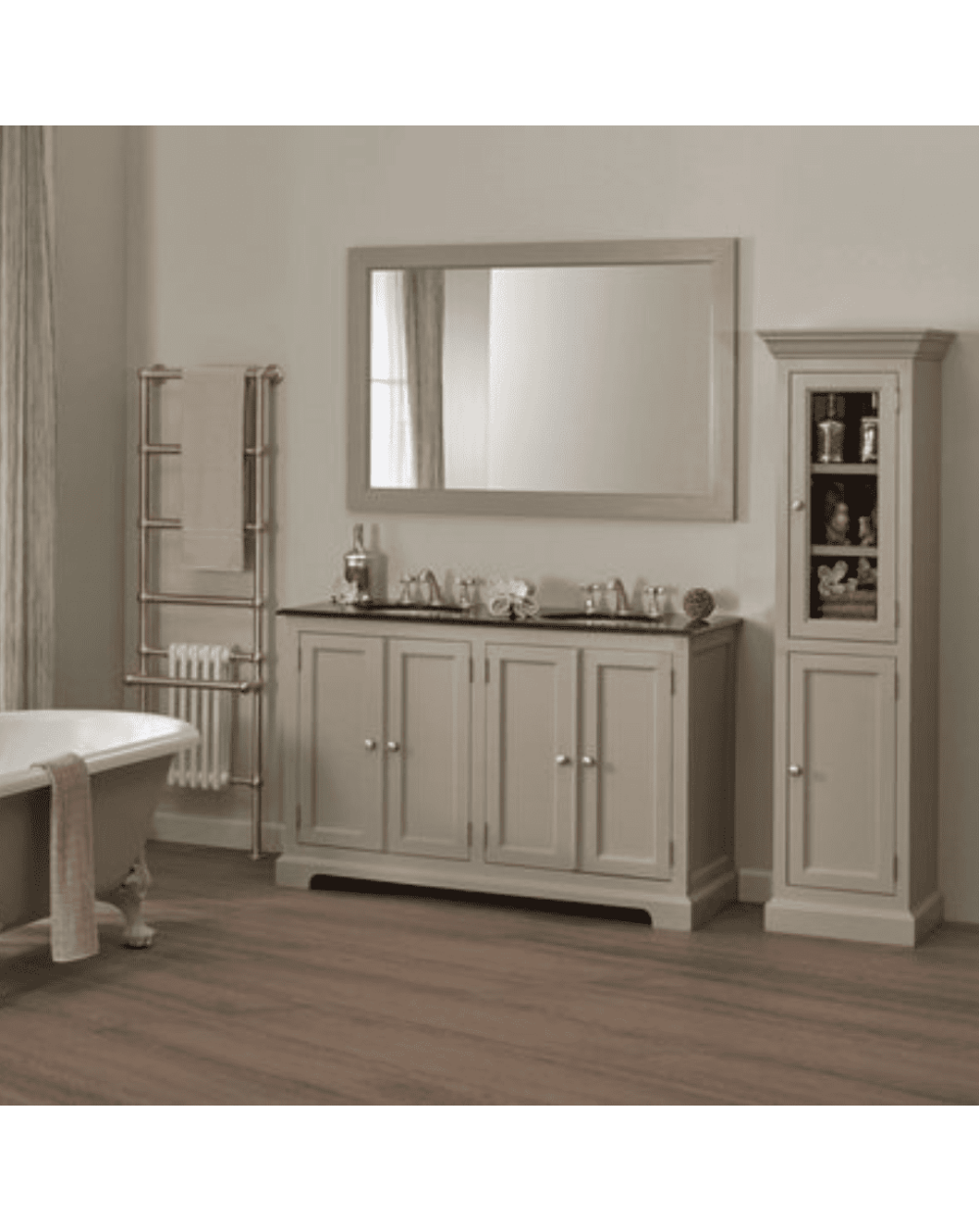 Meuble lavabo 2 vasques et miroir Bristol Aqua Prestige
