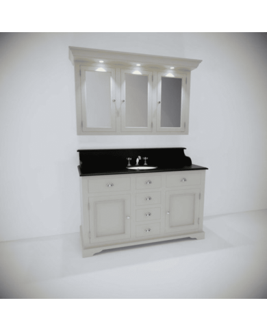 Meuble lavabo 1 vasque et miroir Carlton Aqua Prestige