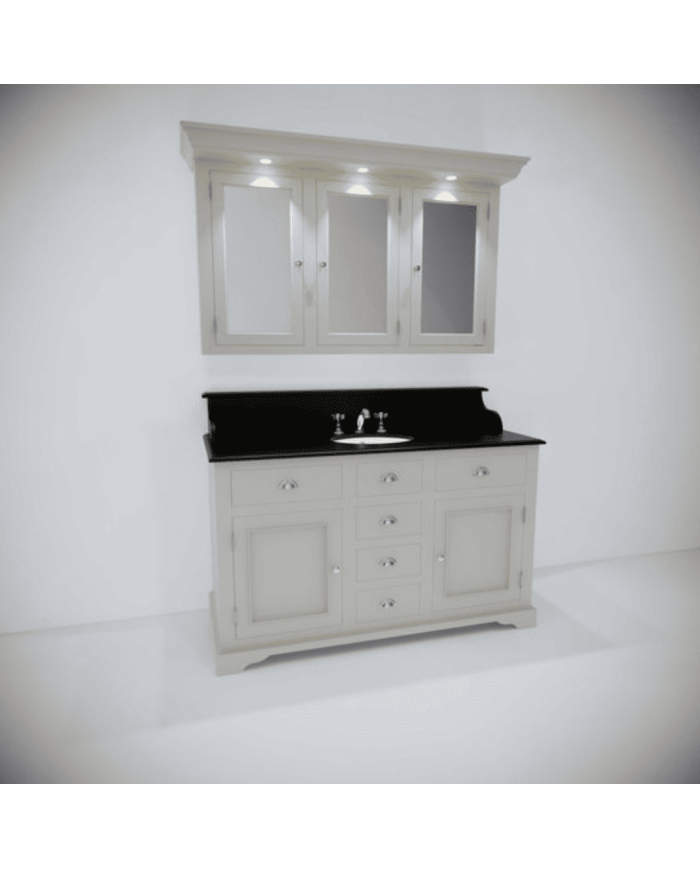 Meuble lavabo 1 vasque et miroir Carlton Aqua Prestige