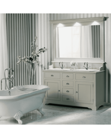 Meuble lavabo 2 vasques et miroir Carlton Aqua Prestige