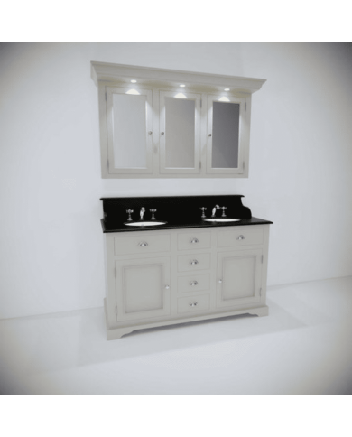 Meuble lavabo 2 vasques et miroir Carlton Aqua Prestige