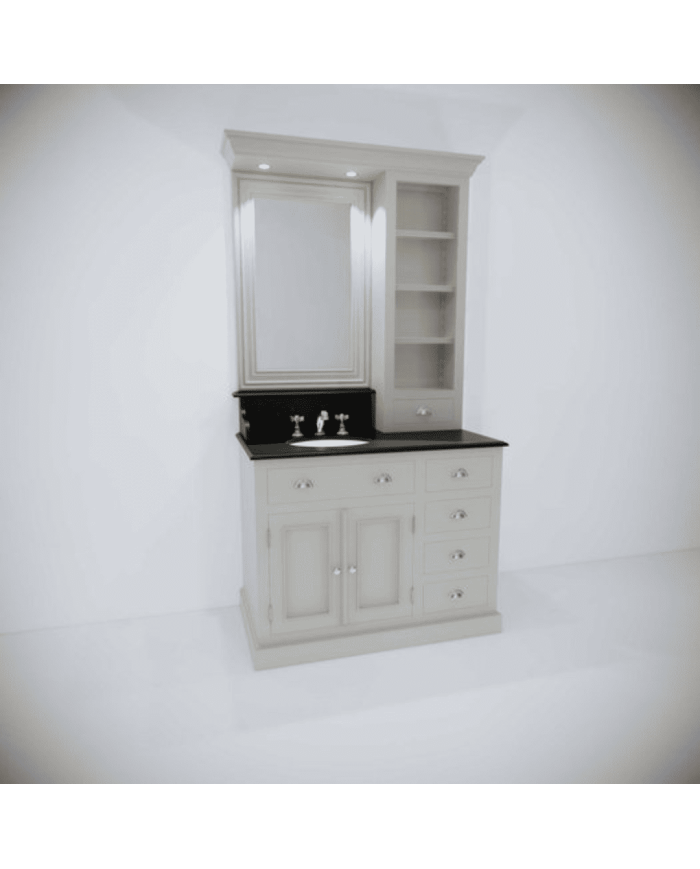 Meuble lavabo 1 vasque et miroir Kensington Aqua Prestige