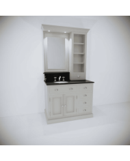 Meuble lavabo 1 vasque et miroir Kensington Aqua Prestige