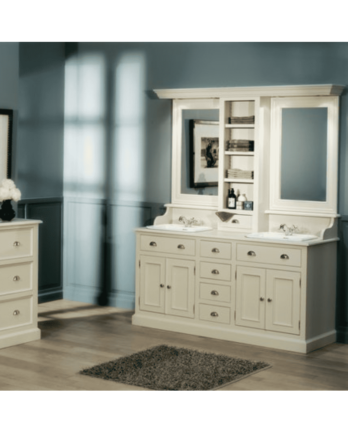 Meuble lavabo 2 vasques et miroir Milton Aqua Prestige