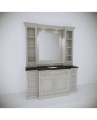 Meuble lavabo 1 vasque et miroir Cambridge Aqua Prestige