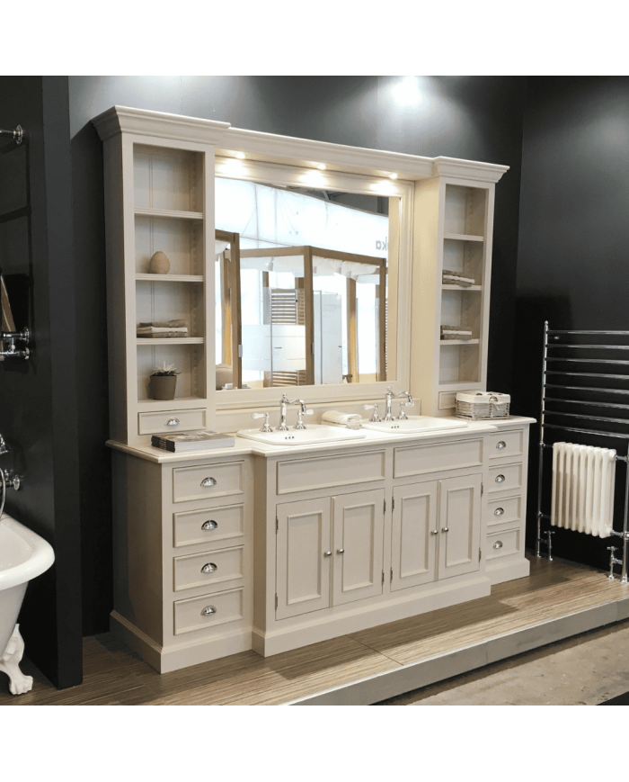 Meuble lavabo 2 vasques et miroir Cambridge Aqua Prestige