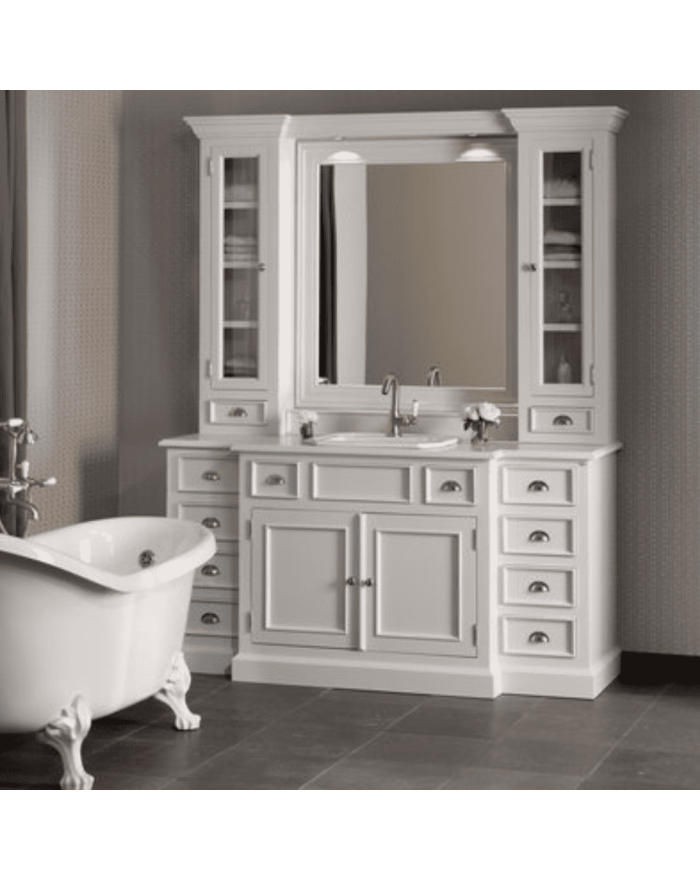 Meuble lavabo 1 vasque et miroir Cambridge Aqua Prestige
