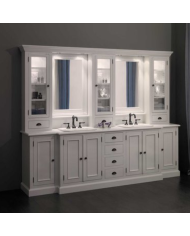Meuble lavabo 2 vasques et miroir Balmoral Aqua Prestige