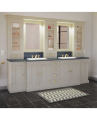 Meuble lavabo 2 vasques et miroir Balmoral Aqua Prestige