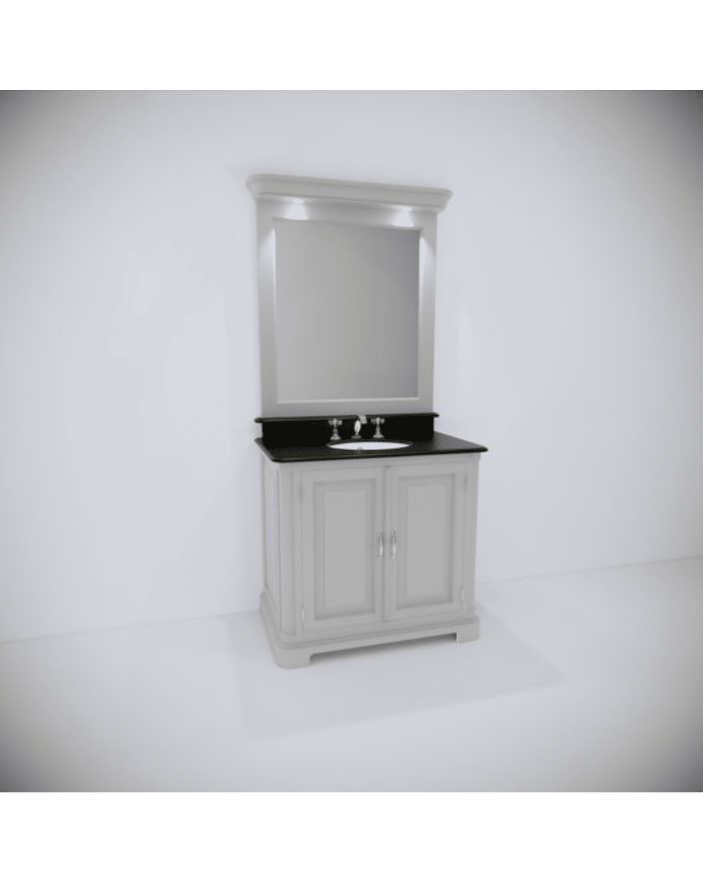 Meuble lavabo 1 vasque et miroir Regent 96 Aqua Prestige