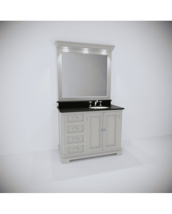 Meuble lavabo 1 vasque et miroir Regent 118 Aqua Prestige