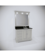 Meuble lavabo 1 vasque et miroir Regent 118 Aqua Prestige