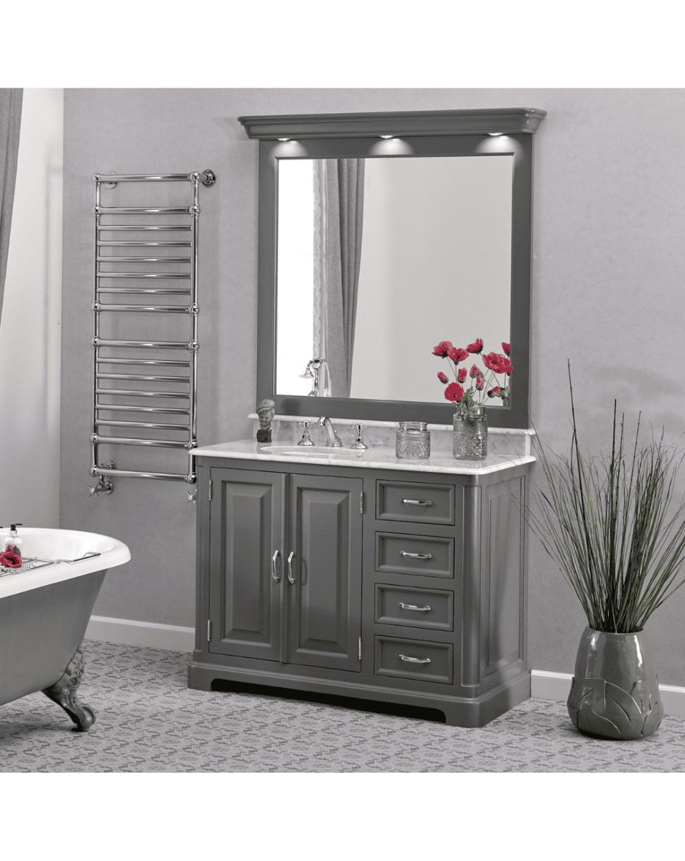 Meuble lavabo 1 vasque et miroir Regent 118 Aqua Prestige
