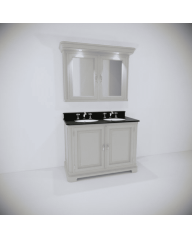 Meuble lavabo 2 vasques et miroir Regent 121 Aqua Prestige