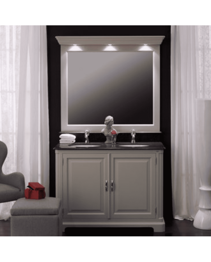 Meuble lavabo 2 vasques et miroir Regent 121 Aqua Prestige