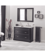 Meuble lavabo 2 vasques + tiroirs + miroir Regent 121 Aqua Prestige