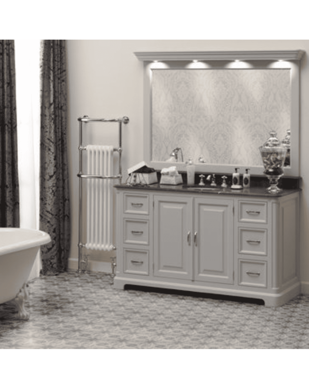 Meuble lavabo 1 vasque et miroir Regent 155 Aqua Prestige