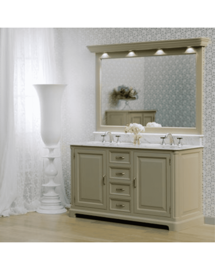 Meuble lavabo 2 vasques et miroir Regent 155 Aqua Prestige