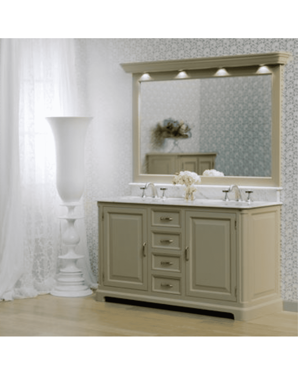 Meuble lavabo 2 vasques et miroir Regent 155 Aqua Prestige