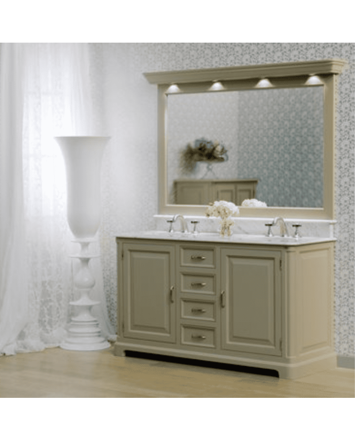 Meuble lavabo 2 vasques et miroir Regent 155 Aqua Prestige