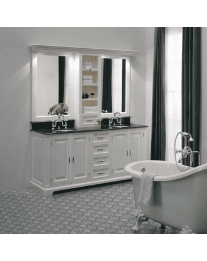 Meuble lavabo 2 vasques et miroir Regent 185 Aqua Prestige