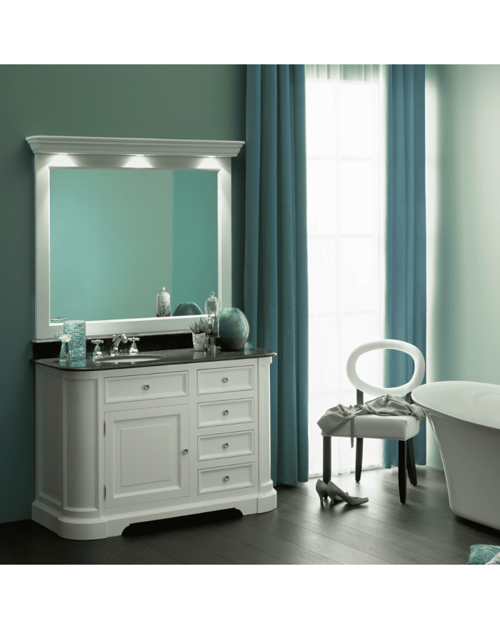 Meuble 1 vasque et miroir Elysée 127 Aqua Prestige