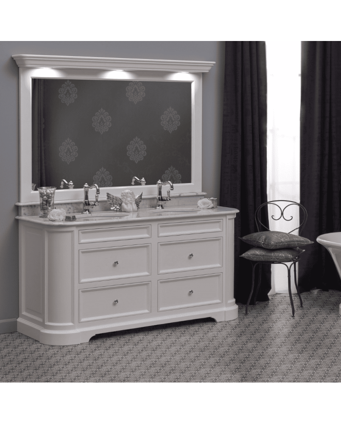 Meuble 2 vasques et miroir Elysée 148 Aqua Prestige