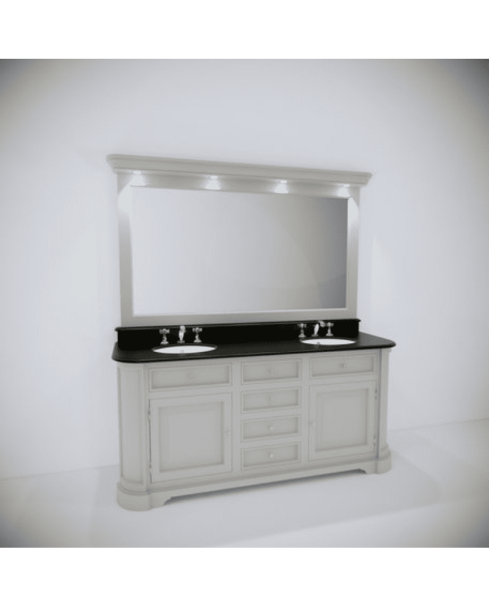 Meuble 2 vasques et miroir Elysée 185 Aqua Prestige