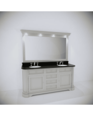 Meuble 2 vasques et miroir Elysée 185 Aqua Prestige