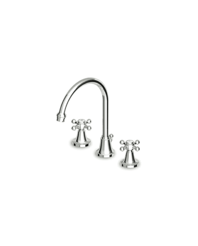 Mélangeur lavabo en croix bec fixe - Agora - Zucchetti