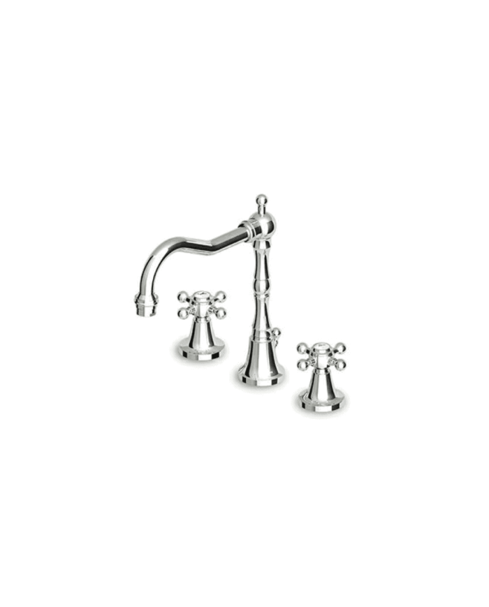 Mélangeur lavabo croix 3 trous bec fixe - Agora - Zucchetti