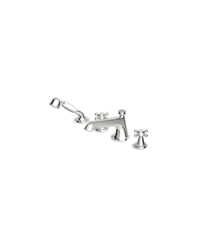 Mélangeur bain-douche 4 trous en croix - Agora - Zucchetti