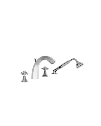 Mélangeur bain-douche 4 trous bec haut - Joséphine margot
