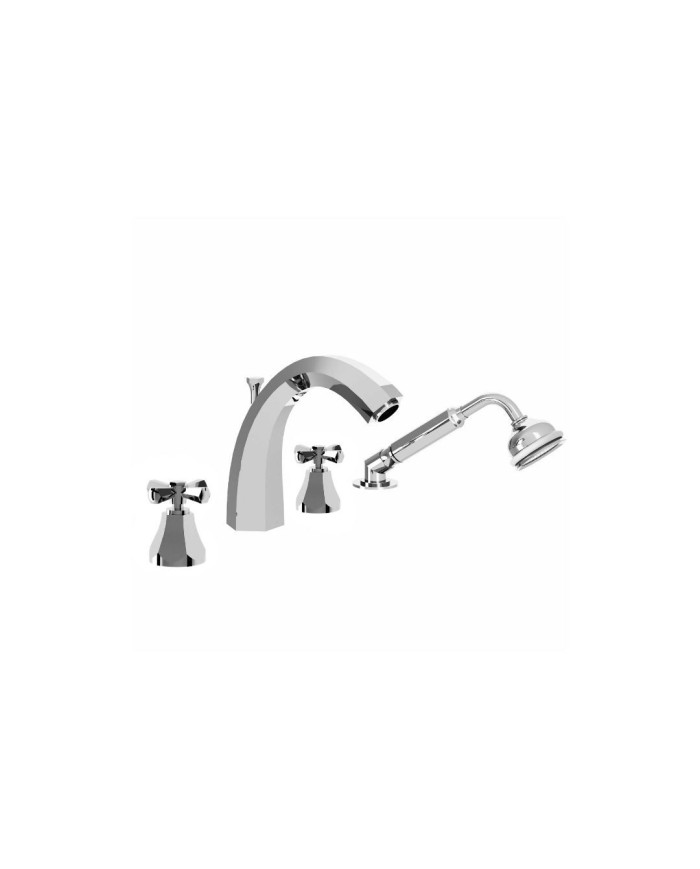 Mélangeur bain-douche 4 trous, bec haut - Orsay Margot