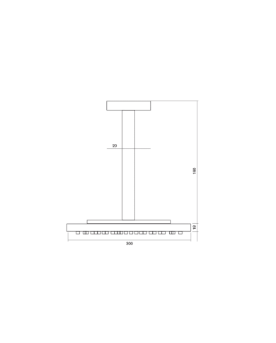 Tête douche design 300mm bras encastré plafond Cifial Tête douche design 300mm bras encastré plafond Cifial