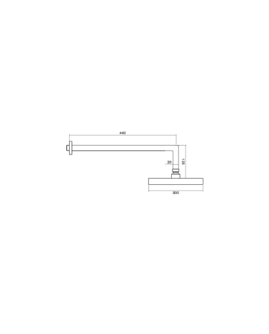 Tête douche design 300mm bras mural Cifial Tête douche design 300mm bras mural Cifial