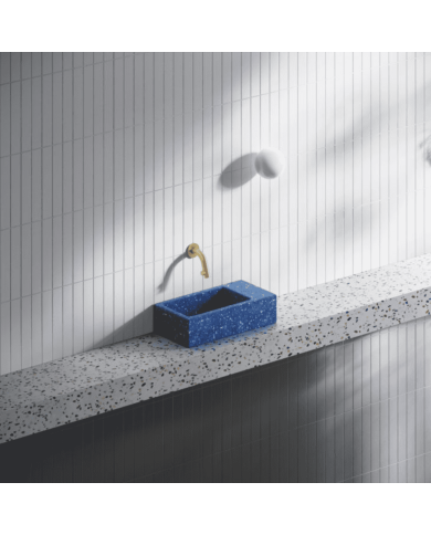 Lave-mains bleu nuit 36cm Flush 3 Clou Lave-mains bleu nuit 36cm Flush 3 Clou