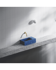 Lave-mains bleu nuit 36cm Flush 3 Clou Lave-mains bleu nuit 36cm Flush 3 Clou