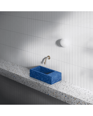 Lave-mains bleu nuit 36cm Flush 3 Clou Lave-mains bleu nuit 36cm Flush 3 Clou