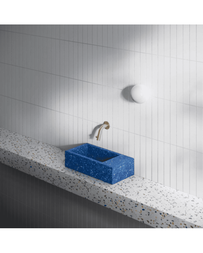 Lave-mains bleu nuit 36cm Flush 3 Clou Lave-mains bleu nuit 36cm Flush 3 Clou