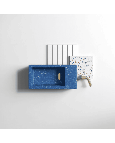 Lave-mains bleu nuit 36cm Flush 3 Clou Lave-mains bleu nuit 36cm Flush 3 Clou