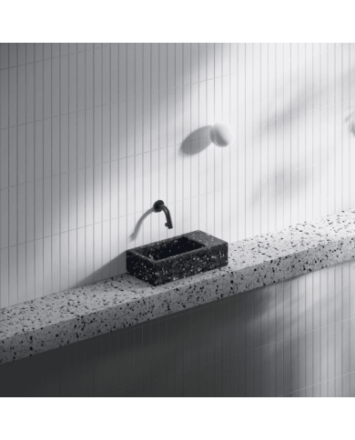 Lave-mains Noir galaxie 36cm Flush 3 Clou