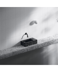 Lave-mains Noir galaxie 36cm Flush 3 Clou